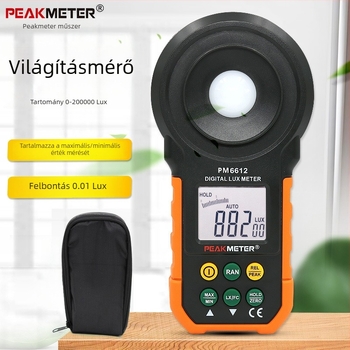 PeakMeter Huayi Digitális Luminométer PM6612 – Hordozható Fényességmérő ZX