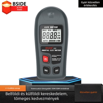 BSIDE L-1 Digitális luxmérő – Kézi luxmérő és fotométer, magas precizitás 0,1–200000 lx