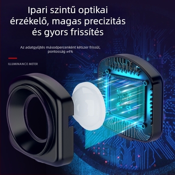 Delixi kézi digitális megvilágításmérő automatikus tartománnyal, digitális kijelző, akkumulátoros működés