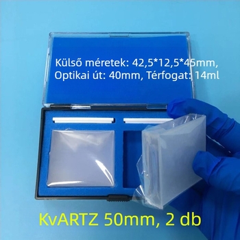 Kvarc üvegcuvetta, modell 751/722, spektrofotometriához, minőségi termék