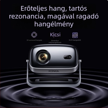 Konka otthoni projektor: 1080p, 3500 lm, vetítési méret 30–200 hüvelyk, 75W, 3C tanúsítvány 2022180903029470