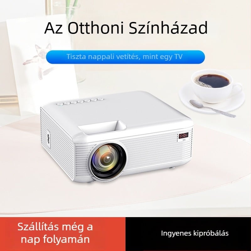 Otthoni projektor All-in-One, 1080p felbontás, 40W teljesítmény, 99 000 lm fényerő, 200 hüvelykes vetítés