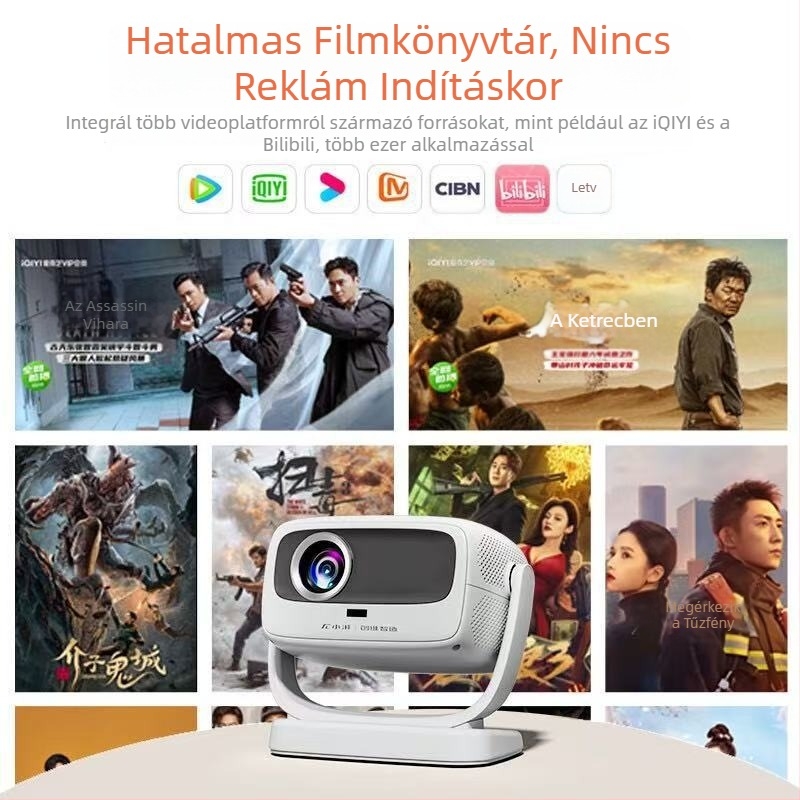 LittlePai A8 PTZ projektor – 1080p otthoni használatra, kompakt, telefonos képernyő-tükrözés