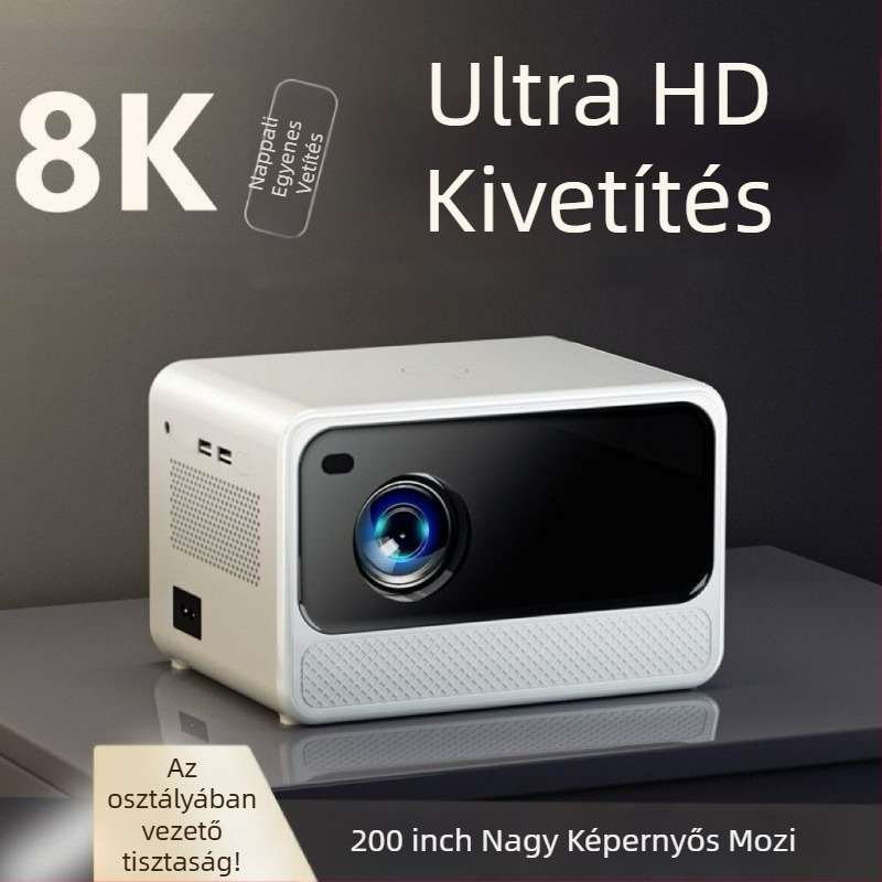 Chigo 1080P hordozható otthoni mozi projektor, 5000 fényerő, 150 hüvelykes vetítés, 80W, 3C tanúsítvány 2024200903000235