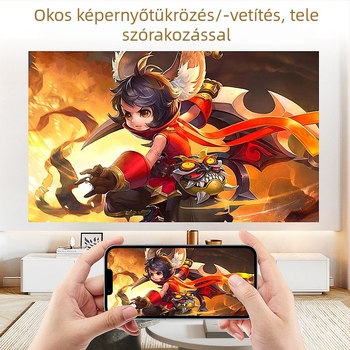 Hordozható 1080P projektor, kiváló képminőséggel, otthoni mozihoz, irodához és oktatáshoz, intelligens