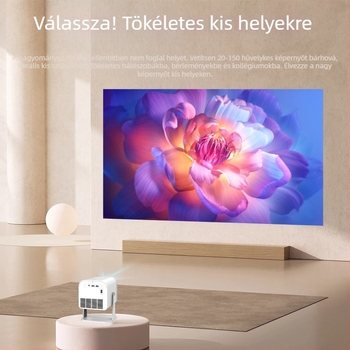 Új E8 projektor otthonra és irodába, 1080p HD, vezeték nélküli képernyő-tükrözés, Wi‑Fi, hordozható