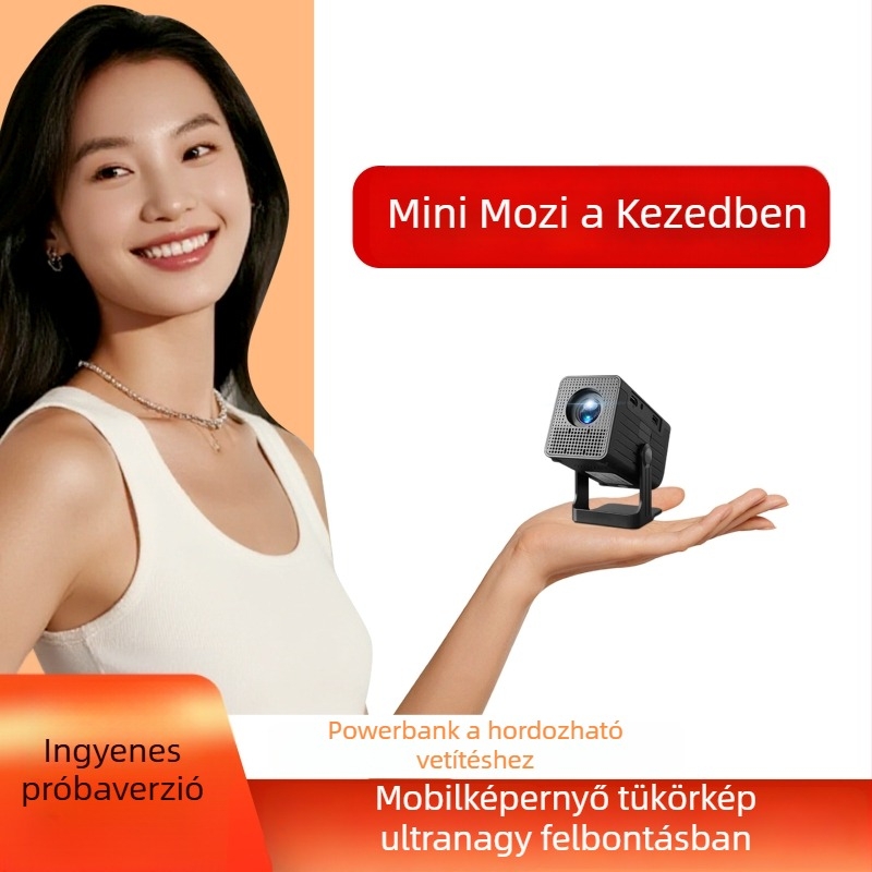 Könnyen hordozható projektor Ghosting, 60W, felbontás 1024x768 XGA, fényerő 170, automata keystone korrekció, Android 11