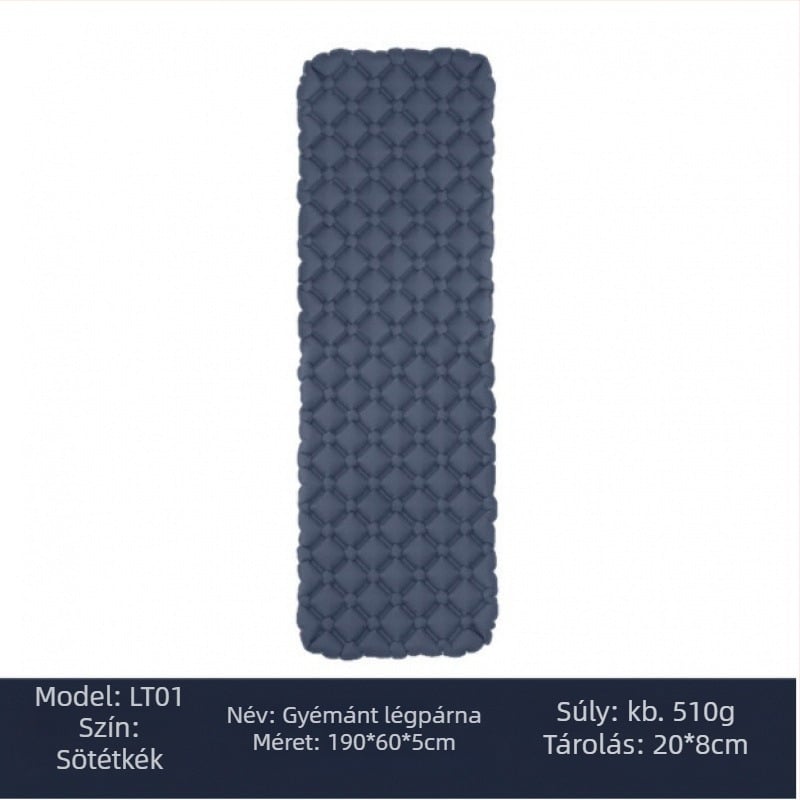 Összecsukható kültéri felfújható alvó matrac, nedvességálló, tojásfészek dizájnnal, egy személyre