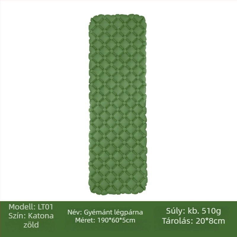 Összecsukható kültéri felfújható alvó matrac, nedvességálló, tojásfészek dizájnnal, egy személyre