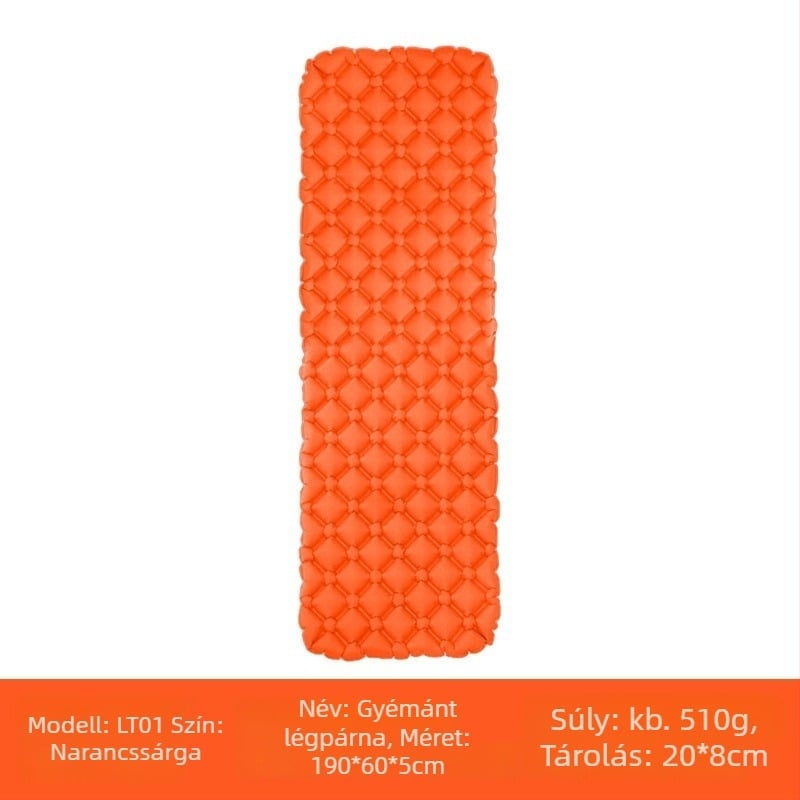 Összecsukható kültéri felfújható alvó matrac, nedvességálló, tojásfészek dizájnnal, egy személyre