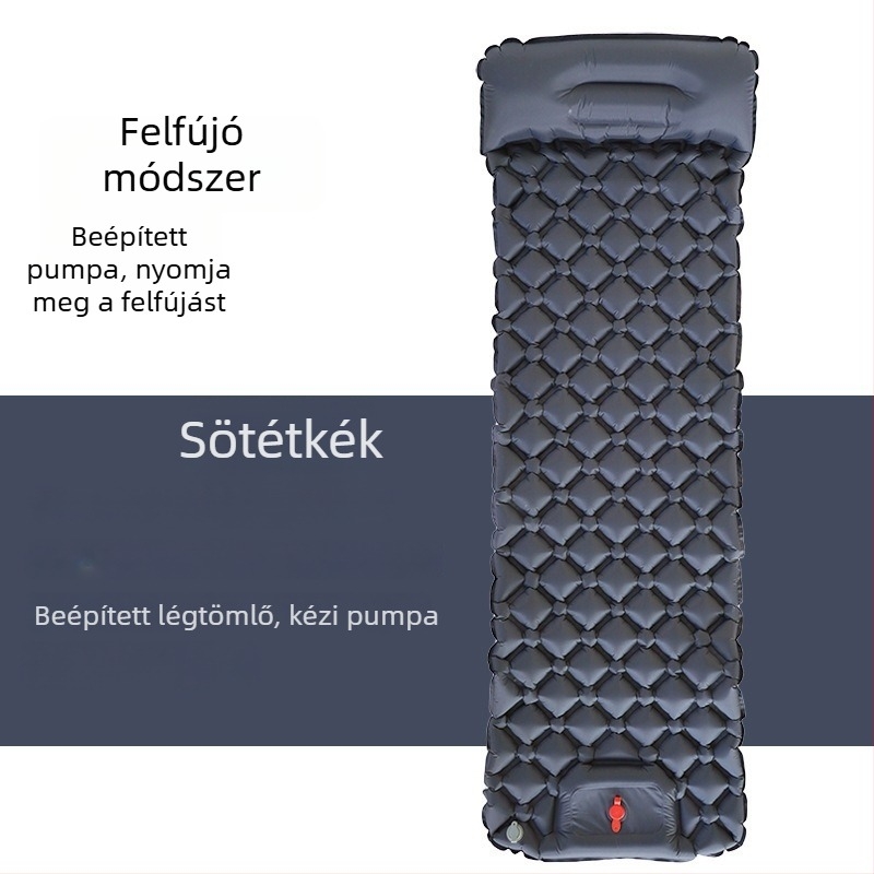 Összecsukható kültéri felfújható alvó matrac, nedvességálló, tojásfészek dizájnnal, egy személyre