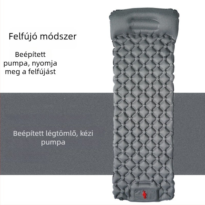 Összecsukható kültéri felfújható alvó matrac, nedvességálló, tojásfészek dizájnnal, egy személyre