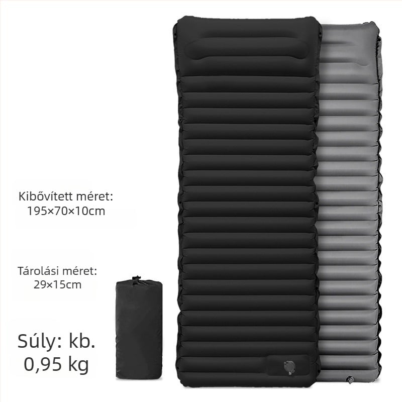 Összecsukható kültéri felfújható alvó matrac, nedvességálló, tojásfészek dizájnnal, egy személyre