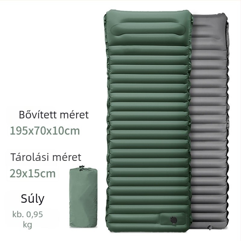 Összecsukható kültéri felfújható alvó matrac, nedvességálló, tojásfészek dizájnnal, egy személyre