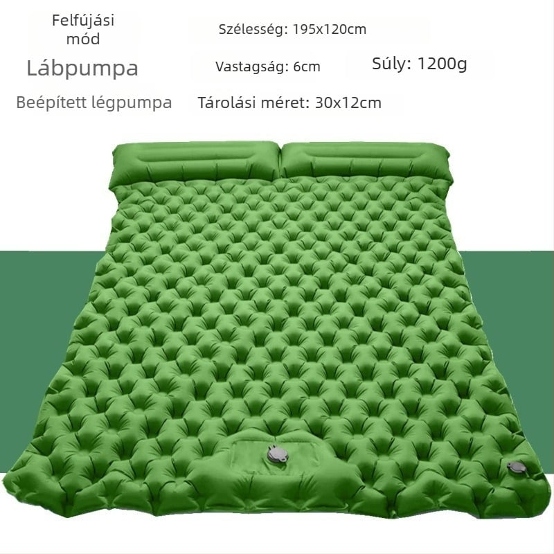 Összecsukható kültéri felfújható alvó matrac, nedvességálló, tojásfészek dizájnnal, egy személyre