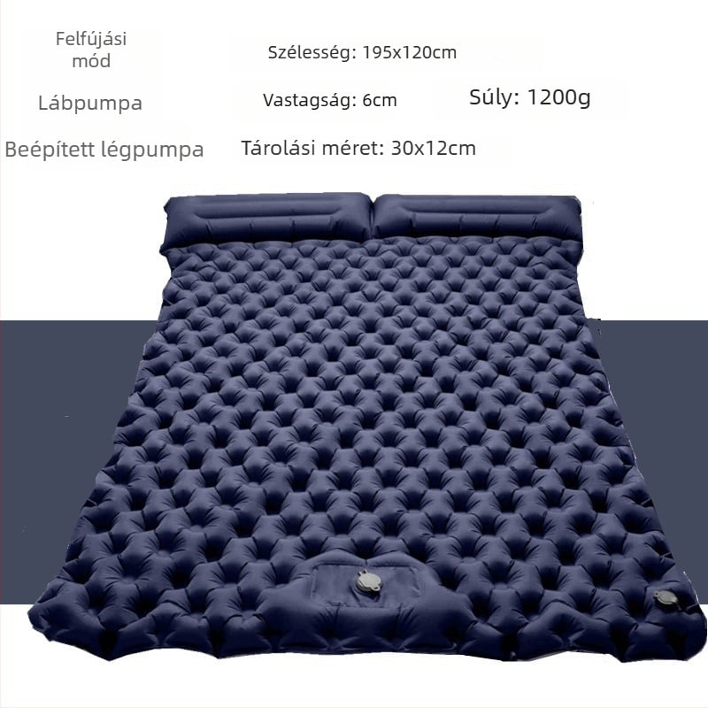 Összecsukható kültéri felfújható alvó matrac, nedvességálló, tojásfészek dizájnnal, egy személyre