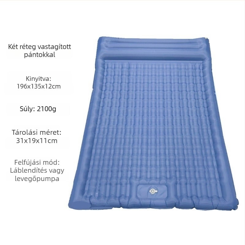 Összecsukható kültéri felfújható alvó matrac, nedvességálló, tojásfészek dizájnnal, egy személyre