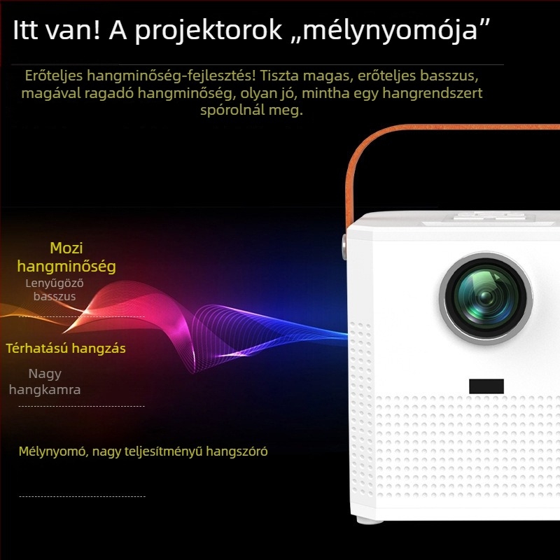 Otthoni mozi projektor, 1080p Full HD, 200 hüvelykes vetítés, Android opcióval