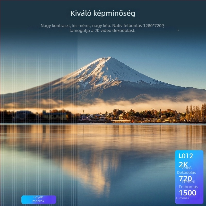 L012T hordozható vezeték nélküli zsebprojektor — 720p, 110 ANSI
