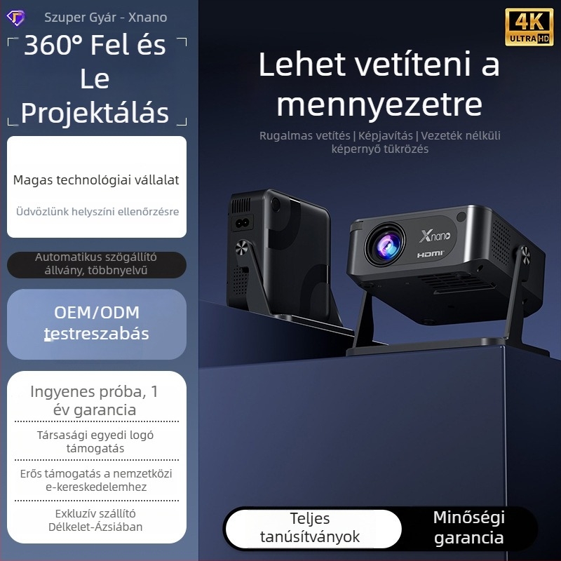 xnano HA109 Hordozható projektor - LCD, 720P felbontás, 40W, fényerő 150