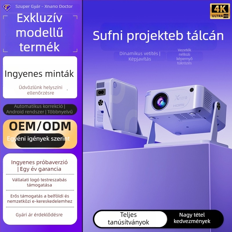 xnano HA109 Hordozható projektor - LCD, 720P felbontás, 40W, fényerő 150