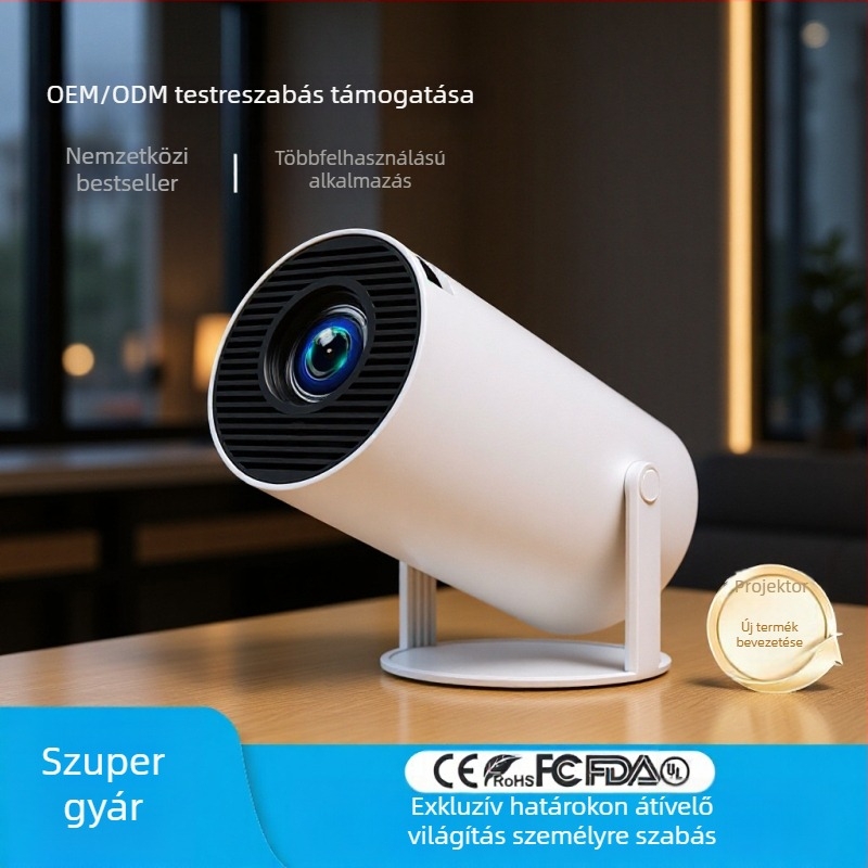 HY300 Hordozható Mini Projektor Állvánnyal – LCD, 1080p, Fényerő 120