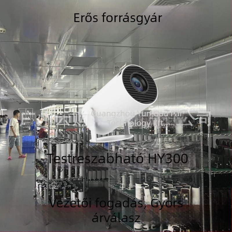 HY300 Házi Projektor 720P (1280x720), 200 ANSI Fényerő, 60W Teljesítmény, Energiahatékonysági Szint 1