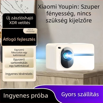 Otthoni mozi projektor, hordozható, 1080p, 5000 lumen, 75W, 3C tanúsítvány 2024200903000235, első osztályú energiahatékonyság