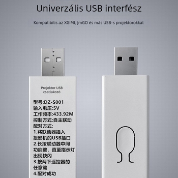 Motoros vetítővászon szinkron projektor-vezérléssel és USB-aktiválással