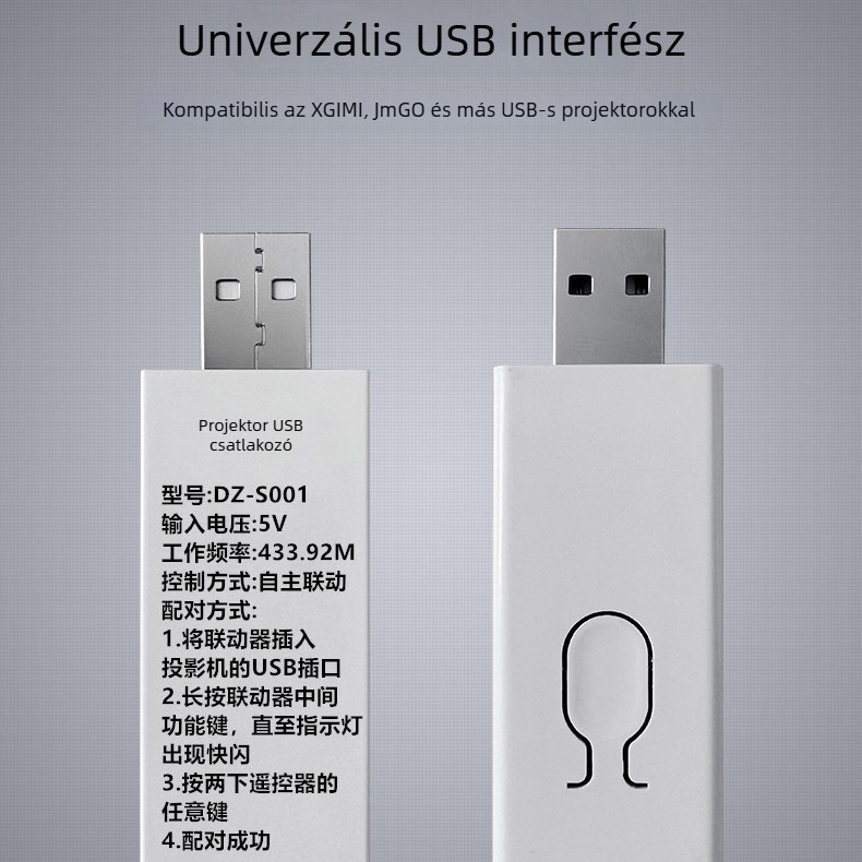 Motoros vetítővászon szinkron projektor-vezérléssel és USB-aktiválással