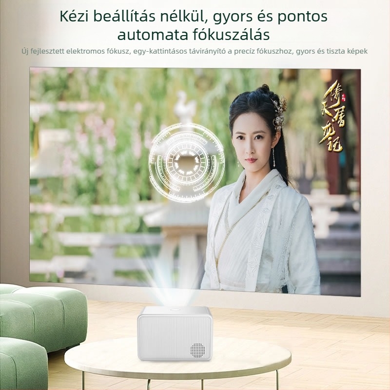 Otthoni projektor — 1080P felbontás, 900 ANSI fényerő, 80W teljesítmény, hangvezérlés