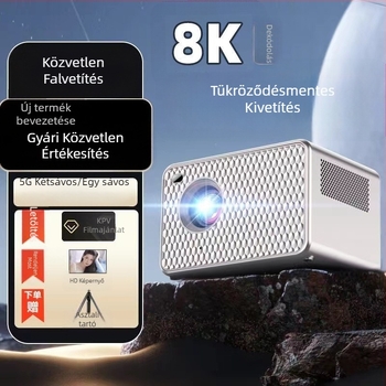 Otthoni mozi projektor Wi-Fi-vel, mobiltelefonokra, 1080p, 2000 lumen, 150 hüvelykes vetítés, okos otthon kompatibilis