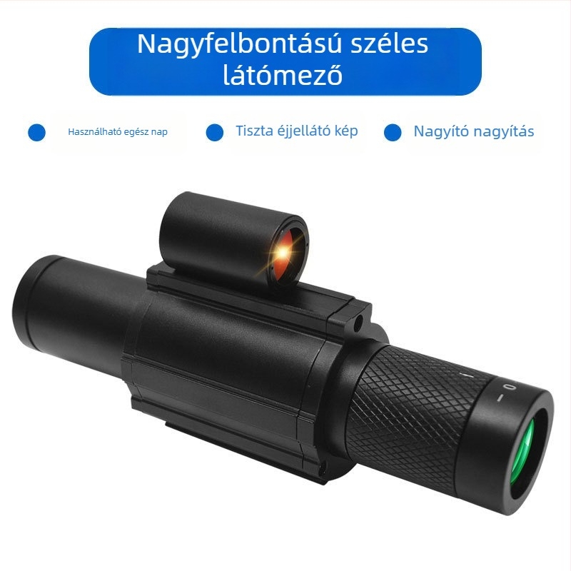Egyszeres infravörös éjjellátó célzóoptika mozgó kereszttel, 500 m hatótávolság, nappal és éjjel használható, éjjeli látás javítása
