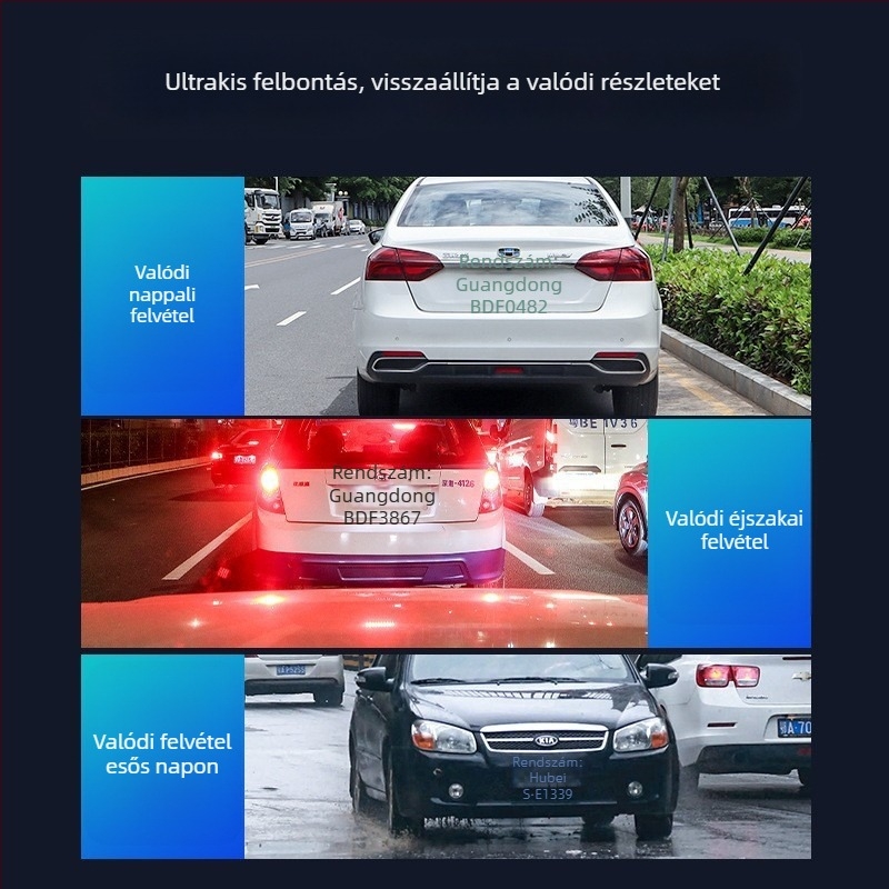 Palm 12 hüvelykes teljes képernyős autós dashcam, streaming, csillagfényes éjjellátás, tolatáskor teljes képernyős kijelző, körkörös felvétel, 1080p