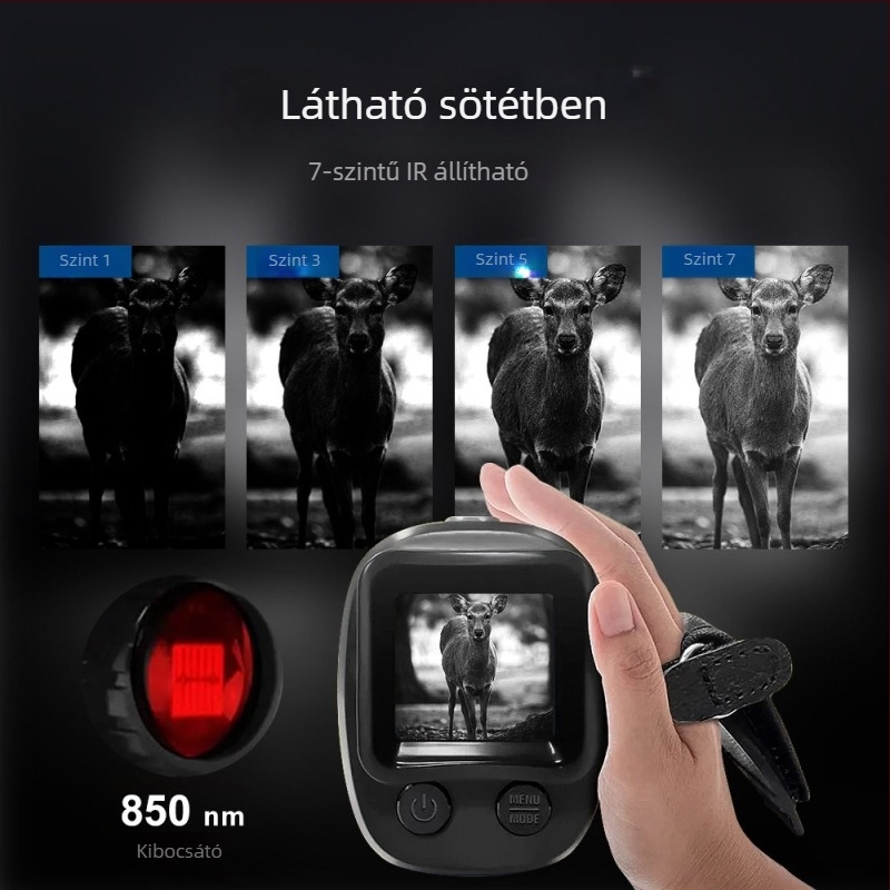 Kültéri infravörös éjjellátó monokulár digitális nappal/éj funkcióval, 10x nagyítás