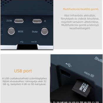 Kézi digitális éjjellátó monoculus fotó- és videófelvétellel, infravörös, nappal/éjszaka kettős használat, HD