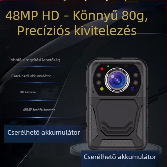 A2 Professzionális testkamera HD infravörös éjszakai látással, CMOS szenzor, 2.0 hüvelykes LCD, hang- és videófelvétel PF8 PF10 F6 F3