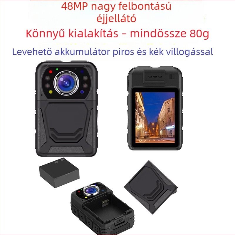 A2 Professzionális testkamera HD infravörös éjszakai látással, CMOS szenzor, 2.0 hüvelykes LCD, hang- és videófelvétel PF8 PF10 F6 F3