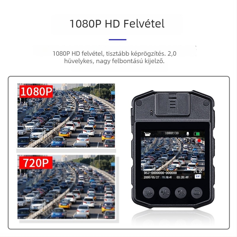 D03 esésálló jogvédelmi rögzítő HD éjjellátóval, biztonsági és forgalomfelügyeleti feladatokhoz, logó testreszabás
