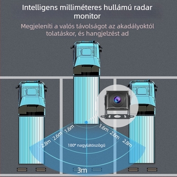 Autós dashcam kiemelkedő éjszakai látással, négycsatornás megfigyelés, holttér-figyelmeztetés, hang- és fényriasztás, hátrameneti radar, öt- vagy hatcsatornás rendszer