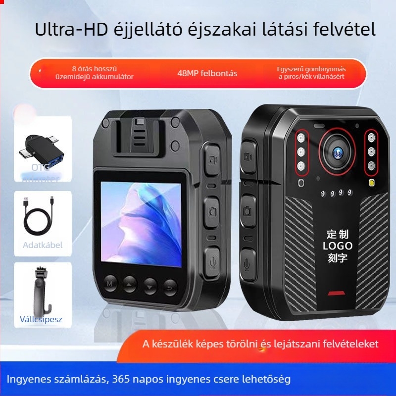 Hatósági testkamera 4K felbontással, robbanásbiztos kivitel, hosszú akkumulátor-üzemidő, éjszakai látás, ultra‑széles látószögű objektív