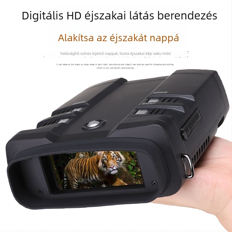 NVFHD600 digitális éjjellátó binokulár — infravörös éjjellátás, fénykép/videó, nem termikus képalkotás; Bossdun