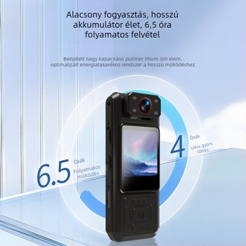 4K HD sportkamera Wi-Fi hátoldali klippel és kijelzővel, infravörös éjszakai felvétel, forgó objektív, 1.5-inch LCD