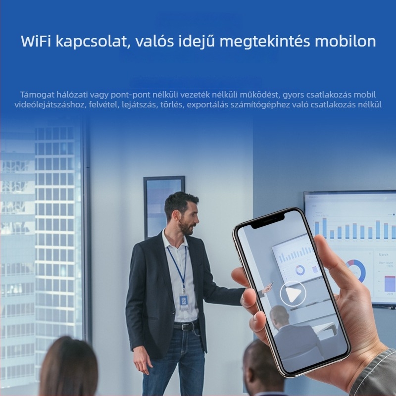 4K HD sportkamera Wi-Fi hátoldali klippel és kijelzővel, infravörös éjszakai felvétel, forgó objektív, 1.5-inch LCD