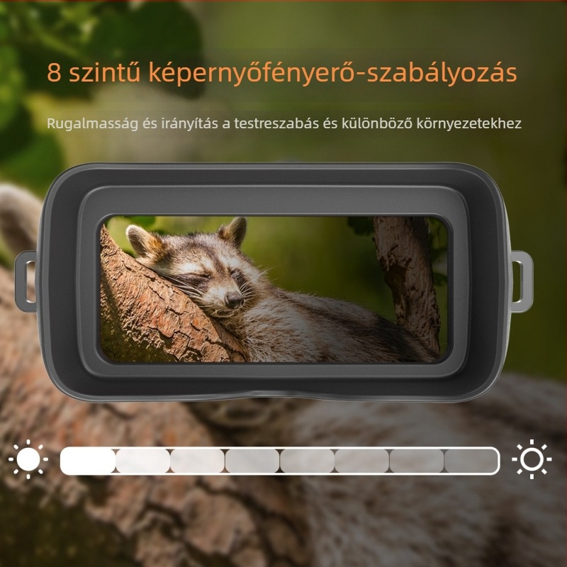 Infravörös éjjellátó binokulár, 5x optikai nagyítás, 8x digitális zoom, 42 mm objektív, kb. 600 m látótávolság, 852 g tömeg