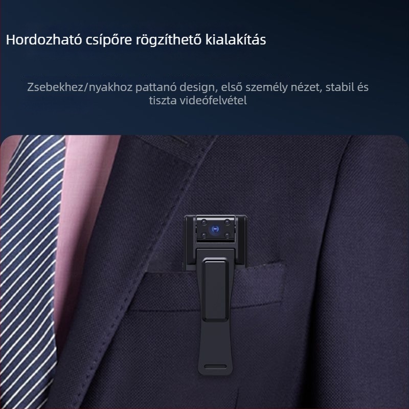 Mellkasra szerelt akciókamera CCD-szenzorral, 20 MP, 10x zoom, dupla stabilizáció