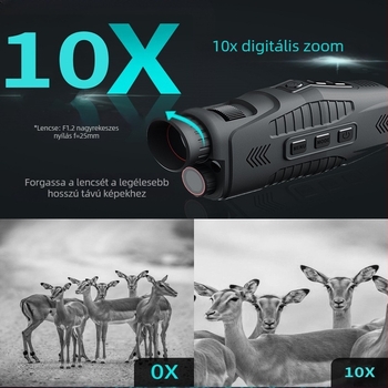 R11 infravörös éjjellátó készülék lézeres pozicionálással, újratölthető digitális távcső