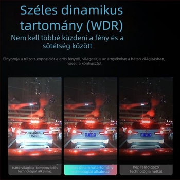 Autó dash kamera 2025, 4K éjszakai látás, előre és hátra dupla felvétel, telepítés nélkül, tolató kép