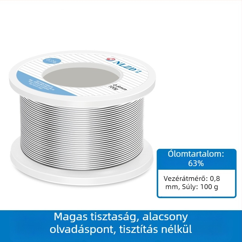 Niu Li forrasztódrót rosinmaggal, ólomtartalmú, magas tisztaságú, alacsony olvadáspontú