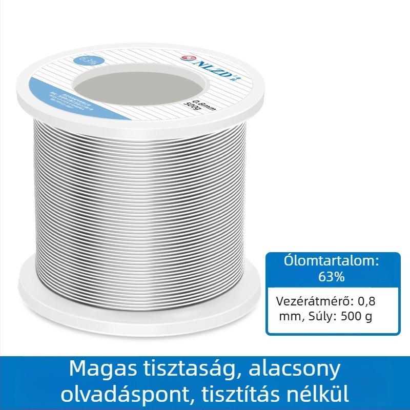 Niu Li forrasztódrót rosinmaggal, ólomtartalmú, magas tisztaságú, alacsony olvadáspontú